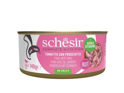 Schesir C&B konzerva Tuniak a šunka v želé 140g