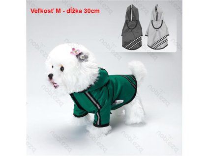 Reflexný pršiplášť pre psa Nobleza M 30cm
