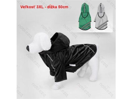 Reflexný pršiplášť pre psa Nobleza 3XL 50cm