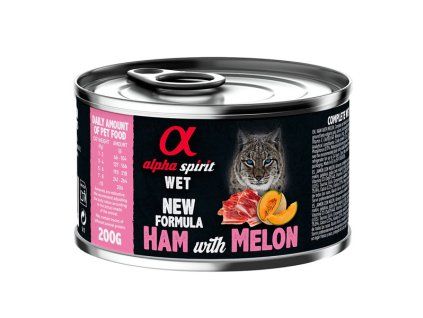 Alpha Spirit Cat Adult - Ham with Melon 200g