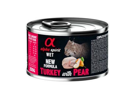 Alpha Spirit Cat Adult - Turkey with Pear 200g
